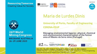 Managing environmental legacies: physical, chemical and environmental characterisation of the former area of Ribeiro da Serra mine (Portugal)