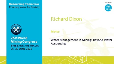Water Management in Mining: Beyond Water Accounting
