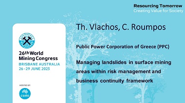 Managing Landslides in Surface Mining Areas within Risk Management and Business Continuity Framework
